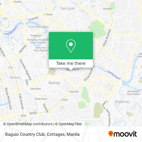 Baguio Country Club, Cottages map