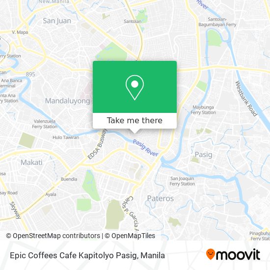 Epic Coffees Cafe Kapitolyo Pasig map