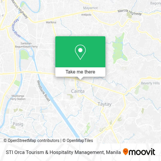 STI Orca Tourism & Hospitality Management map