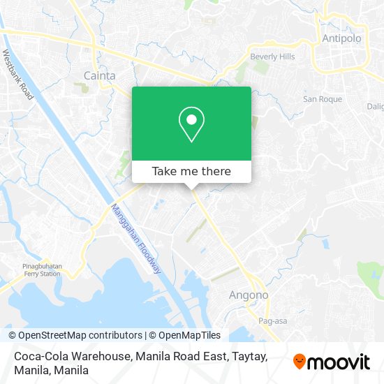 Coca-Cola Warehouse, Manila Road East, Taytay, Manila map