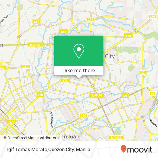 Tgif Tomas Morato,Quezon City map