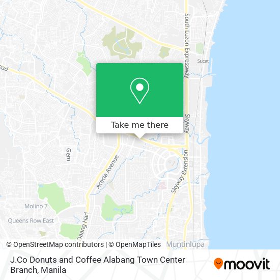 J.Co Donuts and Coffee Alabang Town Center Branch map