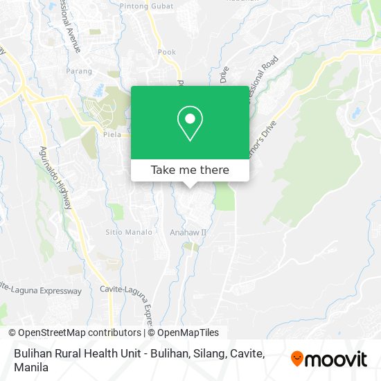 Bulihan Rural Health Unit - Bulihan, Silang, Cavite map