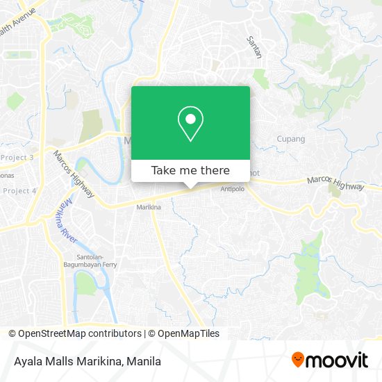 Ayala Malls Marikina map