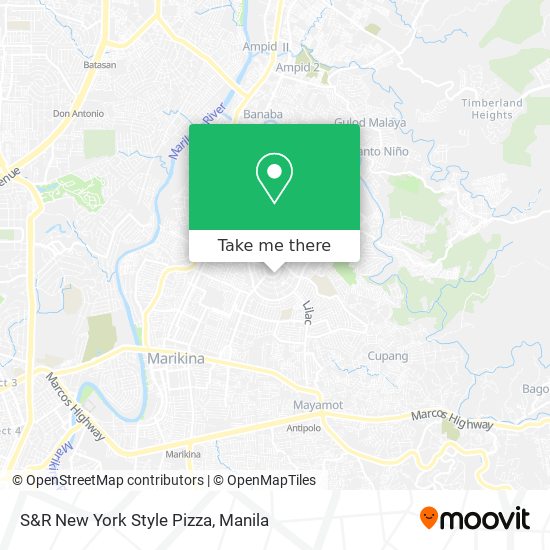 How To Get To S R New York Style Pizza In Marikina By Bus