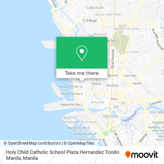 Holy Child Catholic School Plaza Hernandez Tondo Manila map