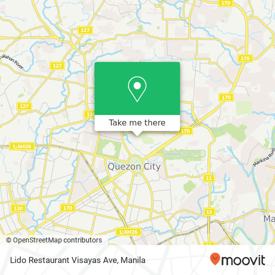 Lido Restaurant Visayas Ave map