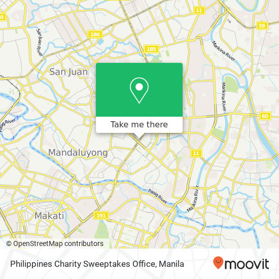 Philippines Charity Sweeptakes Office map