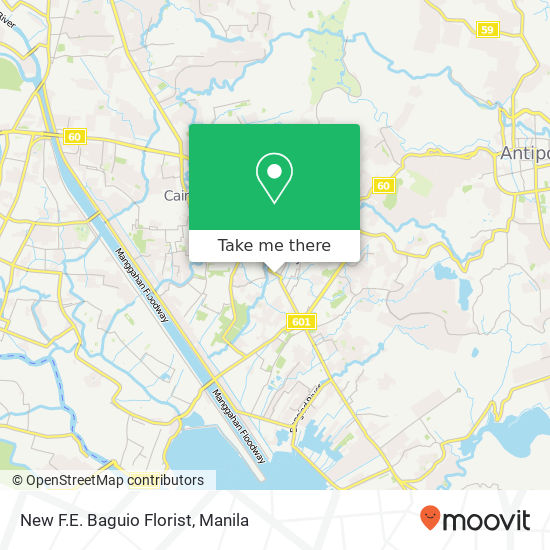 New F.E. Baguio Florist map