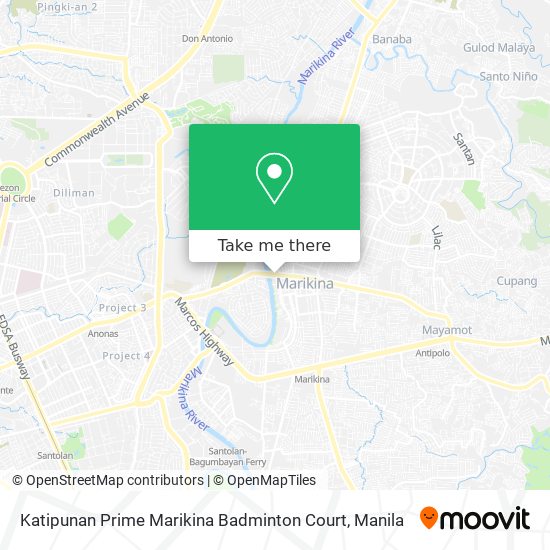 Katipunan Prime Marikina Badminton Court map