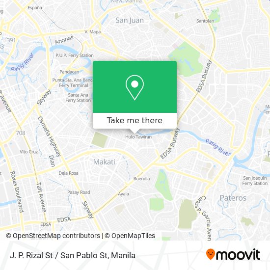 J. P. Rizal St / San Pablo St map