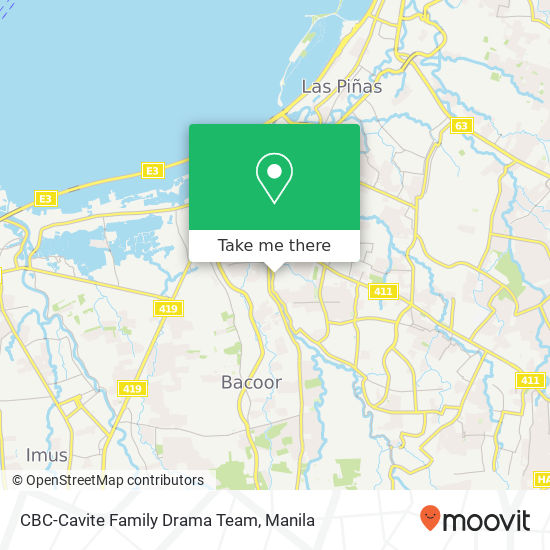 CBC-Cavite Family Drama Team map