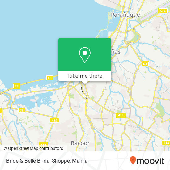 Bride & Belle Bridal Shoppe map
