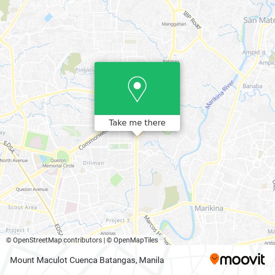 Mount Maculot Cuenca Batangas map