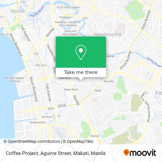 Coffee Project, Aguirre Street, Makati map