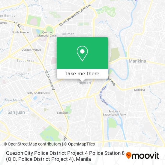 Quezon City Police District Project 4 Police Station 8 (Q.C. Police District Project 4) map