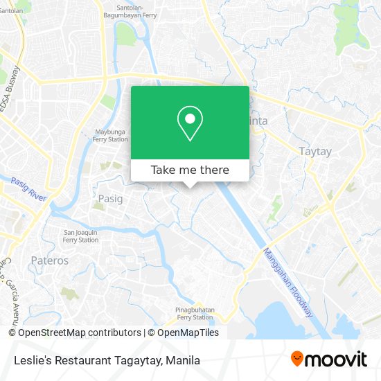 Leslie's Restaurant Tagaytay map