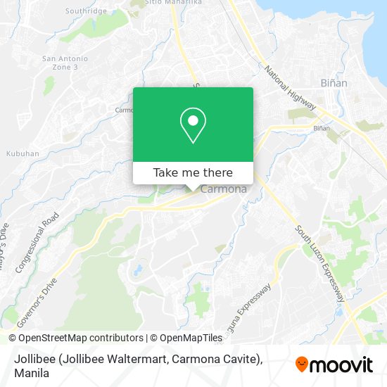Jollibee (Jollibee Waltermart, Carmona Cavite) map