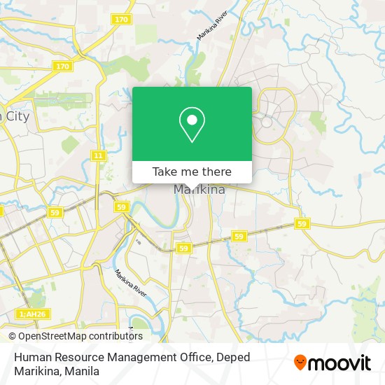 Human Resource Management Office, Deped Marikina map