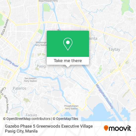 Gazebo Phase 5 Greenwoods Executive Village Pasig City map