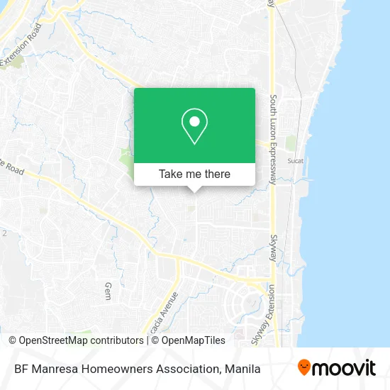 BF Manresa Homeowners Association map