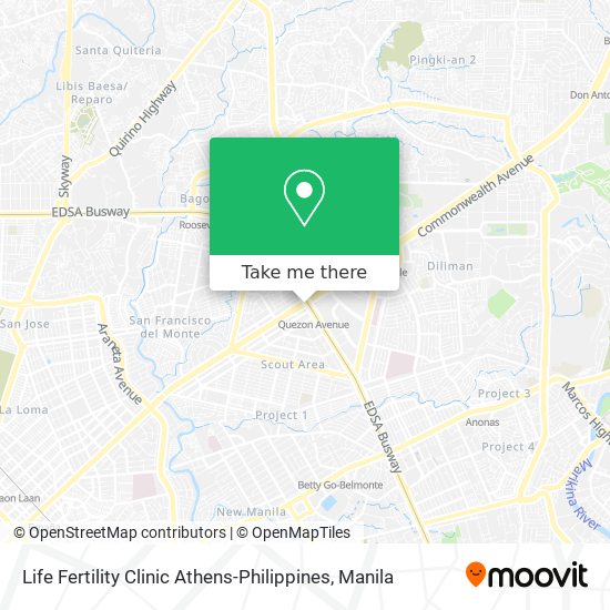 Life Fertility Clinic Athens-Philippines map