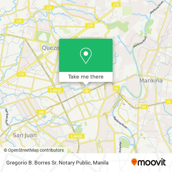 Gregorio B. Borres Sr. Notary Public map