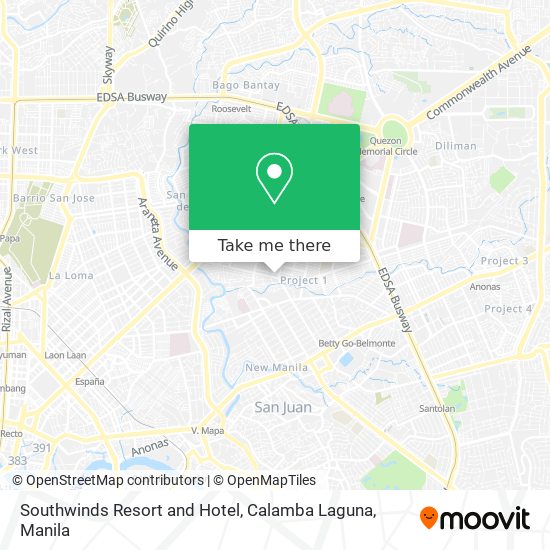 Southwinds Resort and Hotel, Calamba Laguna map