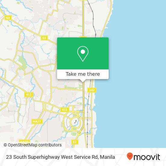 23 South Superhighway West Service Rd map