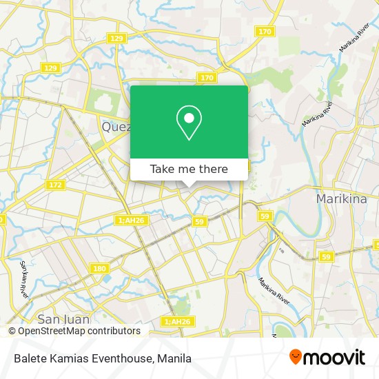 Balete Kamias Eventhouse map