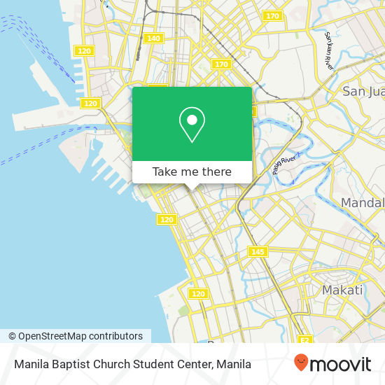 Manila Baptist Church Student Center map