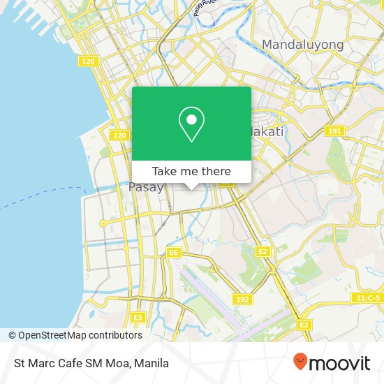 St Marc Cafe SM Moa map