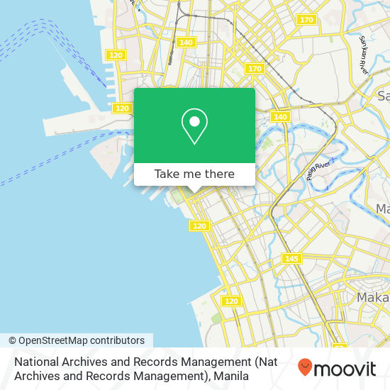 National Archives and Records Management map