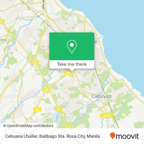 Cebuana Lhuiller, Balibago Sta. Rosa City map