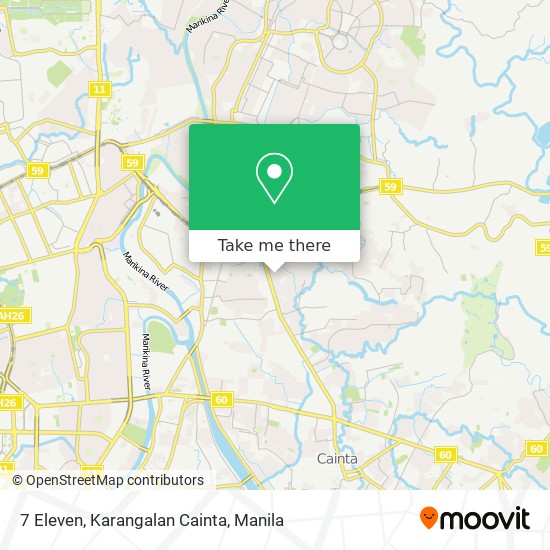 7 Eleven, Karangalan Cainta map