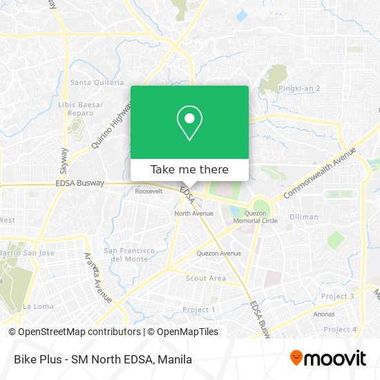 Bike Plus - SM North EDSA map