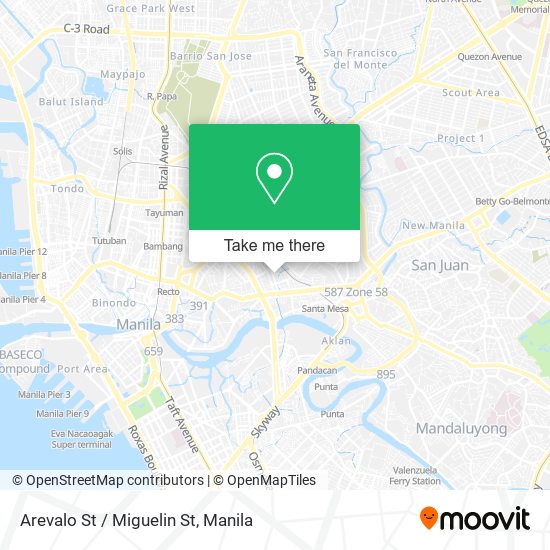 Arevalo St / Miguelin St map