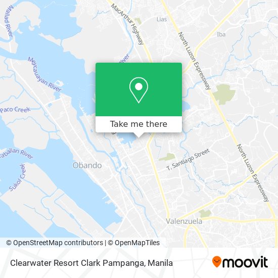 Clearwater Resort Clark Pampanga map