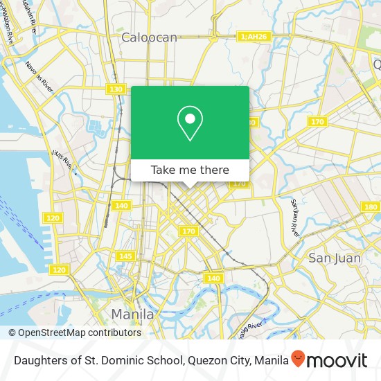 Daughters of St. Dominic School, Quezon City map