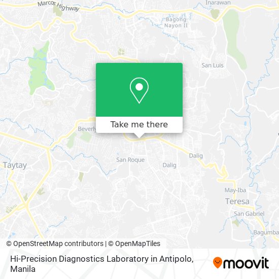 Hi-Precision Diagnostics Laboratory in Antipolo map