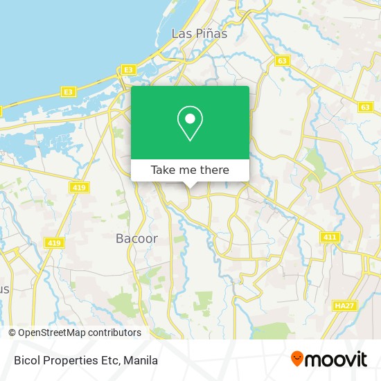 Bicol Properties Etc map