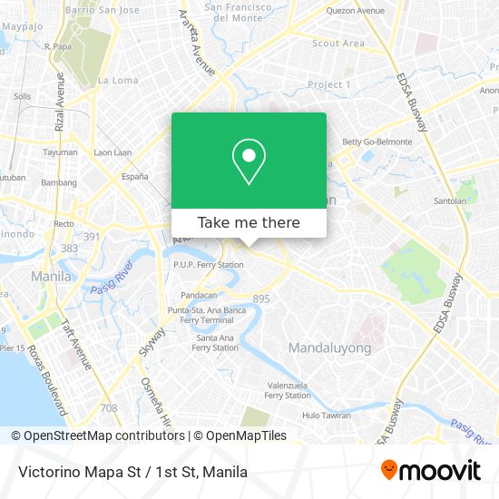 Victorino Mapa St / 1st St map