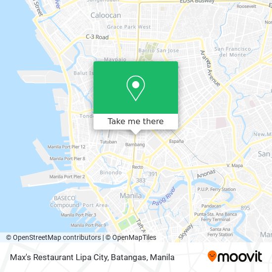 Max's Restaurant Lipa City, Batangas map