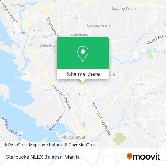 Starbucks NLEX Bulacan map