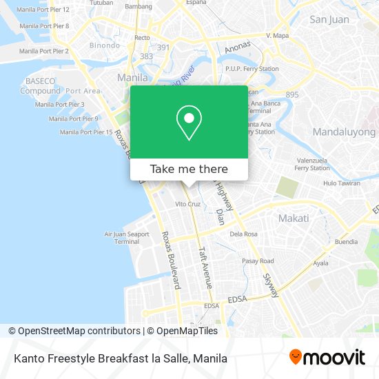 Kanto Freestyle Breakfast la Salle map