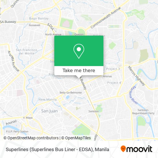 How to get to Superlines (Superlines Bus Liner - EDSA) in Quezon City by  Bus or Train?