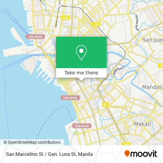 San Marcelino St / Gen. Luna St map