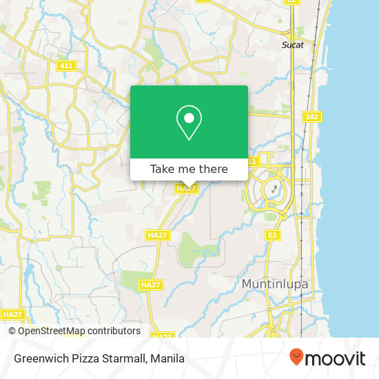 Greenwich Pizza Starmall map
