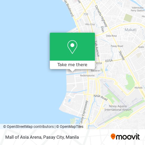 Mall of Asia Arena, Pasay City map