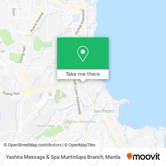 Yashita Massage & Spa Muntinlupa Branch map